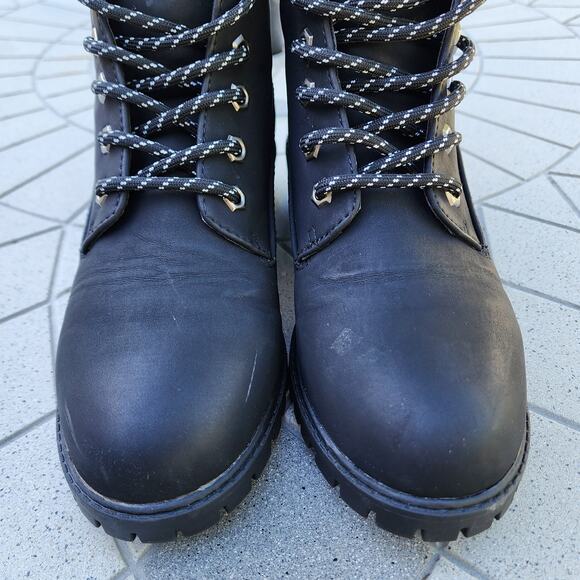 Madden Girl Frannkie Faux Fur Ankle Combat Boots 8 - Picture 4 of 10